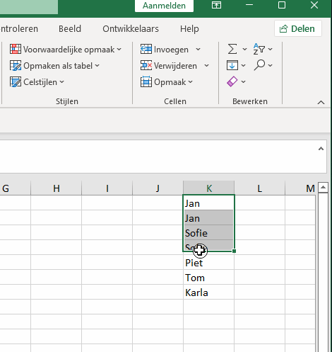 Voorwaardelijke opmaak in Excel